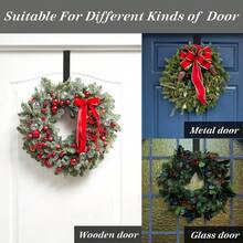 Universal-Kranzhalter aus Metall – Saisonaler Dekorationswechsel ohne Bohrlöcher, schonende Montage für Weihnachtskränze & Herbstgirlanden an Haustüren