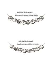 Sports Theme Decorative Paper Pull Flags, Football/Basketball/Baseball/Tennis/Volleyball Banners, Birthday Party Small & Large Insert Card Set, Team Gathering Atmosphere Scene Decoration Accessories, Suitable For Sports Fan Holiday Birthday Party Background Decoration Set