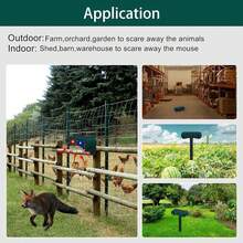 1/2 Pack Solar Outdoor Motion Sensor Alarm, 2 * 130db Loud Siren Noise Maker With 4 Adjustable Modes And Red & Blue Strobe Light, Suitable, Bird Deterrent, Cat,Squirrel,Deer,Dog,Raccoon,Rodent,Skunk,Rabbit Repellent For Homes, Orchards, Buildings, Farms, Warehouses And Other Places - Green - View 12
