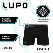 Kit Of 6 Lupo Men's Microfiber Seamless Boxer Briefs, Original Size 436 - Negro, gris y blanco - Ver 2