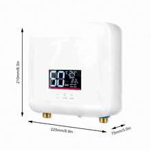 Calentador de agua instantáneo de 5500W, eléctrico, sin tanque, montaje en pared, pantalla LED, con modo termostato y ajuste de potencia, para cocina o baño - Multicolor - Ver 8