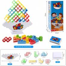 Juguete de Apilamiento con Equilibrio, Bloques Rusos de 64 Piezas, Juego de Equilibrio, Apto para Adultos, Nios y Nias a Partir de 3 Aos, Juguete de Equilibrio Perfecto para Todas Las Edades. - inicial - Ver 8