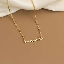 Personalized Lowercase Name Necklace, Minimalist Signature Jewelry, Gold-Tone Name Necklace, Bridesmaid Gift, Mother's Day Gift, Gold, Fashionable, Multicolor, Retro, Minimalist, Unisex, Casual, Cute, Customized, Personalized, Unique, Ideal Gift For Him, Ideal Gift For Her, Gift For Her, Boyfriend, Girlfriend, Dad, Mom, Family, Friends - Multicolor - View 5