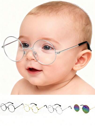 Gafas de fotografía para recién nacidos, accesorios de estudio para sesiones de fotos, gafas de sol de moda como props para fotografías de celebración del primer mes, props para retratos mensuales temáticos de bebés, regalo para baby shower