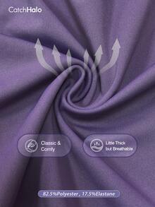 Plus Size Women Slim Fit Lightweight Sports Jacket, With Thumb Hole, Purple, Funnel Neck, Suitable For Yoga, Gym, Running, Cycling, Daily Wear Spring - Elderberry - Xem 5