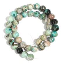 1 件天然绿色纹理石珠 6/8/10/12 毫米，时尚手工 DIY 散珠，适用于手链、项链、珠宝、手机带、钥匙扣、批发珠子 - 綠紋石 - 查看 10