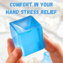 1/6/12/24/52个装 挤压减压球，成人减压玩具，冰块形挤压玩具 - 方形挤压球感官玩具，减压球玩具，挤压立方体减压玩具，小号，生日派对礼物，礼品袋填充物，多种款式和颜色可选 - 彩色 - 查看 7
