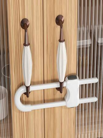 TWO DADS 4pcs/8pcs Kids Lock Anti-Drawer Protection U-Shaped Fridge Cabinet Door Lock Baby Shower Family Decorations Gifts