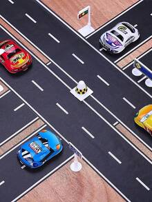 卡通DIY公路铁路交通纸胶带铁路公路胶带汽车火车角贴家居装饰贴纸，墙贴，乙烯基贴纸，用于家居装饰，春季装饰品，让您的家焕然一新，Rama装饰贴纸礼物生日毕业返校房间装饰学习用品 - 彩色 - 查看 1