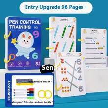 Montessori Magic Practice Copybook Set For Kids - Reusable, With Erasable Pen & Refills - Enhances Writing Skills & Drawing Education,The Perfect Choice For Christmas, New Year, Easter, Birthday Gifts, And Small Gifts - Multicolor - View 13