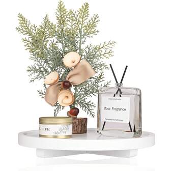 木质装饰托盘，适用于浴室、厨房、客厅，可放置肥皂、香薰等。