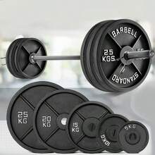 Shark Power Gear 15kg Cast Iron Weight Plate Set – Solid Cast Iron Plates For Strength Training (No Barbell) - 15kg Cast Iron Weight Plate Set - View 7