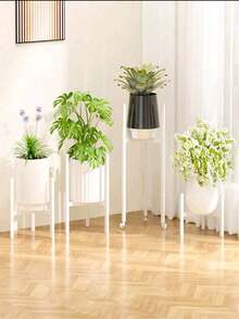 1 pieza Soporte ajustable y multifuncional para macetas de jardín, a prueba de agua y humedad, color negro