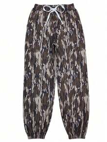 Y2K Womens Camo Trousers Fashion High Waisted Design Baggy Casual Stretchy Street  Sweatpants With 2 Pockets - 迷彩-3 - 查看 1
