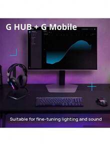 Logitech G522 頭戴式耳機 無線藍牙遊戲耳機 低延遲三模模式連接 輕巧舒適 降噪麥克風 RGB炫彩光效 - 黑色 - 查看 2