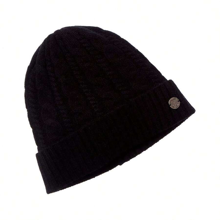 Bruno Magli Chunky Knit Cable Cashmere Hat - màu đen - Xem 1