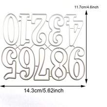 Metal Number 0-9 Cutting Dies, Suitable For Scrapbooking And DIY Craft Card Making