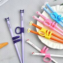 [ Authorized ] Sanrio Cartoon Cute Kuromi New Learning Chopsticks, Melody Learning Chopsticks And Tableware, Cinnamon Roll Student Gripping Chopsticks, Random Packaging Bag - Multicolor - View 6