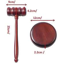 Juego de mazo y bloque negro, mazo de juez de madera y bloque de sonido para abogado, juez, subasta, mazo para reuniones, accesorio de mazo, decoraciones de Halloween, decoración navideña, recuerdos de fiesta, decoración de escritorio para el hogar