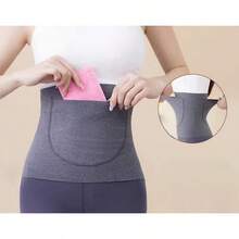 1 pièce Ceinture chauffante avec poche, réchauffe-ventre élastique, protection abdominale contre le froid, convient pour l'hiver, le cyclisme, le ski, les sports de plein air, unisexe - Multicolore - Voir 4