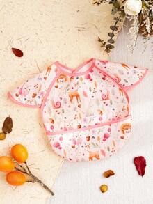 1件防水婴儿围兜，带食物接盘的婴儿喂食围兜，易于清洁和清洗 - 彩色 - 查看 7