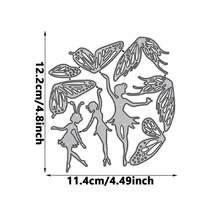 1pc Gray Metallic Butterfly Fairy Cutting Die, Art Paper Carving Template, For Paper Card Making Scrapbooking DIY Card Album Craft Decoration Metallic Cutting Die - Silver Gray - View 8
