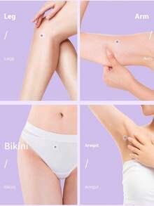 GENAI 女性便攜式電動體毛修剪器，2合1雙頭刮鬍刀，適用於腋下、腿部、手臂、比基尼區域，無線便攜式除毛裝置，適合敏感肌膚 - 彩色 - 查看 3