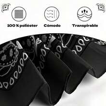12 Piezas Paliacates Multifuncionales para Hombre y Mujer - Pañuelos para la Cabeza para Deportivo Correr y Ciclismo, 4 colores Bandanas Versátiles: Bufanda, Diadema y Más (55x55cm)(default) - Tipo 1 - Ver 4
