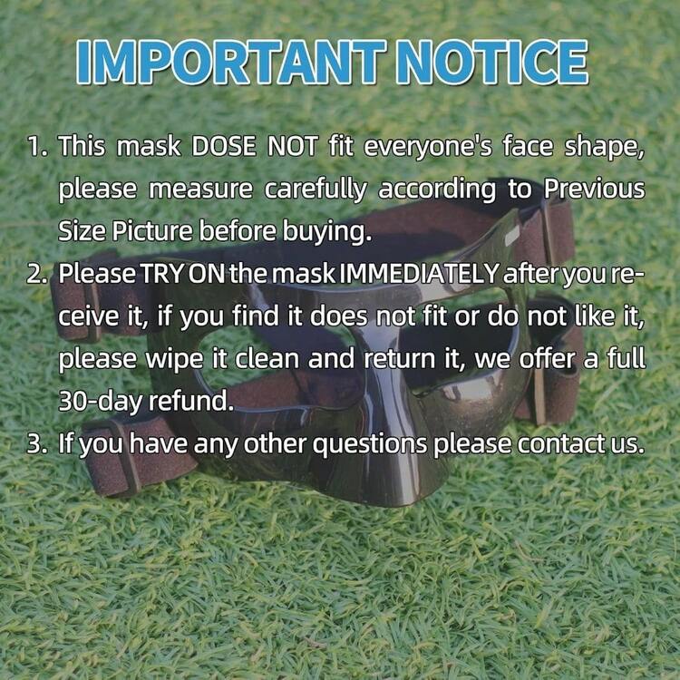 QK01 Nose Guard For Broken Nose Face Shield Masks For Soccer And Basketball Sports Adjustable For Adults And Teenagers Suitable For Men And Women - 黑色 - 查看 3