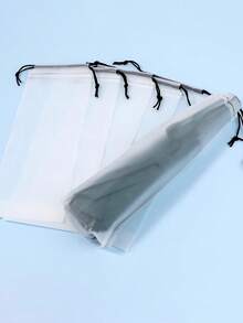 10 pezzi Borse trasparenti in plastica per ombrelli, borse semi-trasparenti opache con cordino - impermeabili, pieghevoli, ideali per riporre ombrelli bagnati, perfette per viaggi e attività all'aperto. Custodia per ombrelli da esterno | Design trasparente | Chiusura sicura. Aspetto elegante, chiusura a cordoncino affidabile.