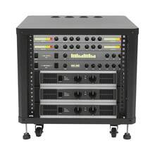 Futchoy 9U Server Rack, Server Rack Cabinet, Rolling Studio Rack Case - Black - View 1
