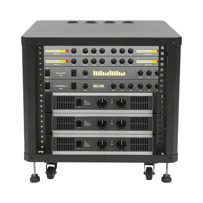 Futchoy 9U Server Rack, Server Rack Cabinet, Rolling Studio Rack Case