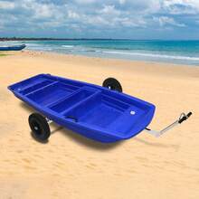 CNCEST Boat Trailer Dolly, 88.18lbs Load Capacity Sailboat Trailer, Aluminium Alloy Sailboat Dolly With Tires For Small Boats, Fishing Boats, Small Motors, Small Sailing Boats, Kayaks, And Canoes - Silver&Black - View 1