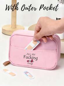 Bộ sơ cứu di động (có họa tiết) - Túi đựng thuốc, túi y tế di động, túi cấp cứu đa chức năng, túi đựng thuốc du lịch di động, không bao gồm thuốc hoặc các vật dụng khác, nhẹ và bền, thích hợp cho du lịch, sử dụng tại nhà, hoạt động ngoài trời, du lịch tàu biển, kỳ nghỉ hè, cắm trại và leo núi. Túi đựng thuốc, hộp thuốc, chai thuốc, túi bệnh viện, hộp đựng thuốc, vật dụng cần thiết khi đi du lịch, vật dụng cần thiết cho kỳ nghỉ. - Nhiều màu - Xem 2