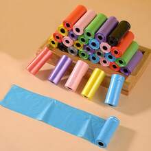 75个/5卷尿布垃圾袋，纯色，方便用于户外婴儿车、汽车、客厅、浴室等场所的婴儿护理，可悬挂在婴儿车上，是送给孩子的圣诞礼物。