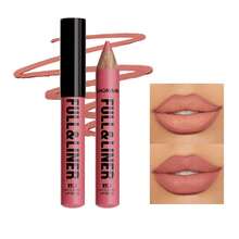 LANGMANNI Serie de acabado mate de 12 colores de delineador de labios y lápiz labial. Delineadores de labios de larga duración, suaves y con alto nivel de pigmentación para mujeres.