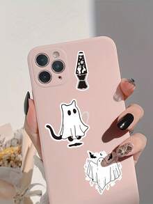 100PCS Gothic Art Coffin And Ghost Stickers Graffiti Vinyl Stickers For Scrapbook, Journaling, Laptop, Bumper, Skateboard, Water Bottles, Computer, Phone, Cartoon, Hard Hat, Car Stickers And Dec - Multicolor - View 5