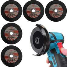 Kit 5 Discos Corte Resina 75mm Corte Rápido Acabamento Fino Furo 10mm Esmerilhadeira PowerGrip - Preto - Visão 1