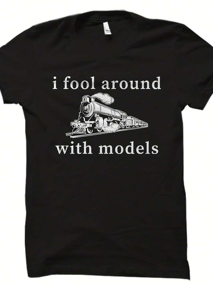 Model Train Shirt. Model Train Gift. Train Shirt. Train Gift. Train Collector Gift. Model Train Fan Gift. Train Collector Shirt #OS5616,This Fun Printed Casual T-Shirt Is The Perfect Gift For Valentine's Day/Christmas - 款式23 - 查看 1