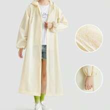 معطف مطر يونيسكس طويل من EVA، معطف مطر مقاوم للماء مسمك، معطف مطر يونيسكس مزود بقبعة، مناسب للسفر والتنزه والتخييم في الهواء الطلق. معطف مطر طويل مسمك وقابل للحمل بالكامل، مقاوم للماء والرياح، سريع الجفاف وقابل للتنفس. عزل، عيد الحب، كلب صغير، كرنفال