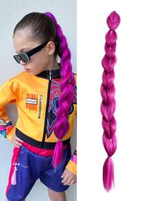 1pc Corlorful Braiding Pre-Stretched Synthetic Hair Extensions Crochet Braids Hair For Stage Party Halloween Costume Cosplay