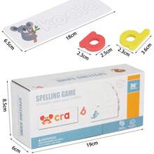 1PC Match Letter Spelling Game With Box Contains Multiple Double-Sided Cards