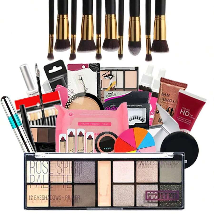 Complete Makeup Kit For All Skin Types With Toiletry Bag - Màu be - Xem 1