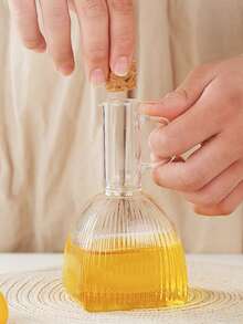 1/3Pcs/Set 350ml Oil Bottle Jar With Lid Handle Transparent Glass Kitchen Cuisine Olive Container Spice Rack