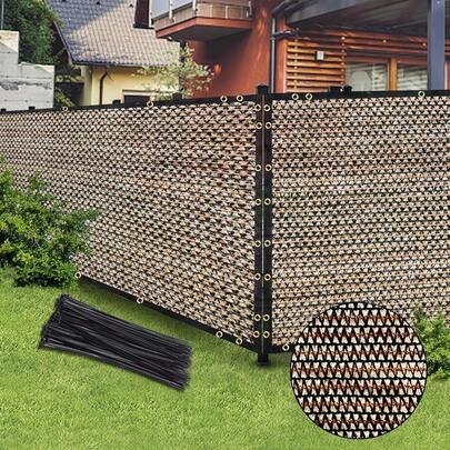6FT X 50FT Outdoor Privacy Screen Fence &Amp; Mesh Shade Net Cover, Ideal For Garden And Backyard  Enhances Privacy For...