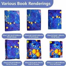Tarot Stretchable Book Cover Divination Elements Moon Moth Washable Reusable Large Nylon Book Protector Elastic Notebook Wraps Suitable Most Hardcover Books - 塔羅牌彈性書套 - 查看 4