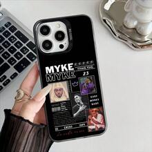 Funda para 17 16 15 14 13 12 11 Pro Max de cantante M-Myke T-TowersS, botón de metal independiente, móvil electrochapado - z8 - Ver 2