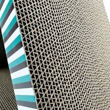 Cattitude Cat Scratch Board Triangle Beige 16cm Height Cat Scratcher Cardboard Scratching Cat Scratching Pad - As Pic - View 2