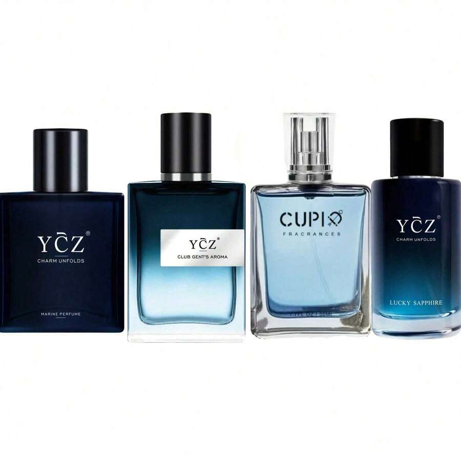 YCZ Men's Pheromone Perfume | 1.7oz | Fresh Scent + Lavender Scent | Warm Woody End Rhyme | Essential Fragrance For Dating Confessions, Fragrance Of Love, Confession Fragrance, Attractive Aroma, Lasting Aroma, Men's Beauty, Fashion Men - Xanh đậm - Xem 1