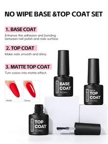 coscelia 12pcs Gel Nail Polish Set, Includes UV Lamp, Pink, White, Glitter Gel Nail Polish And Base Coat, DIY Nail Salon Gift For Women - Multicolor - View 5